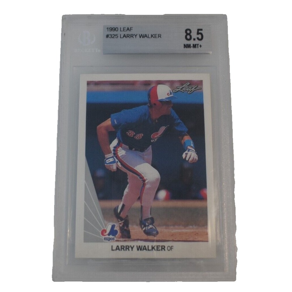 1990 Leaf #325 Larry Walker BGS 8.5 Expos Rookie NM-MT+